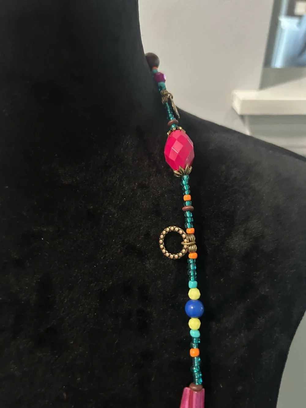 🌈 Premier Designs Colorful Boho Beaded Necklace | Long Statement | NWOT 🌈